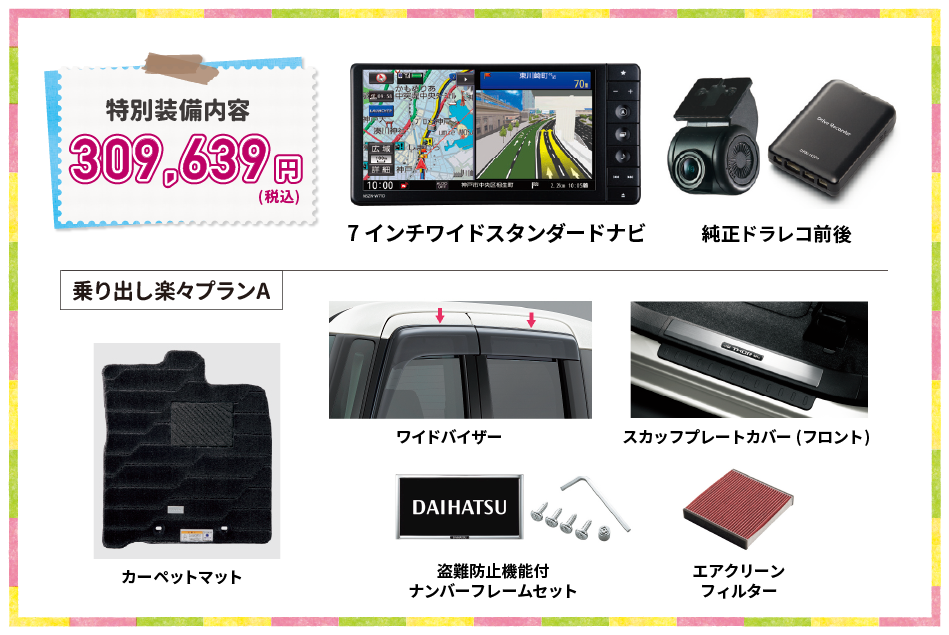 特別装備内容 乗り出し楽々プランA